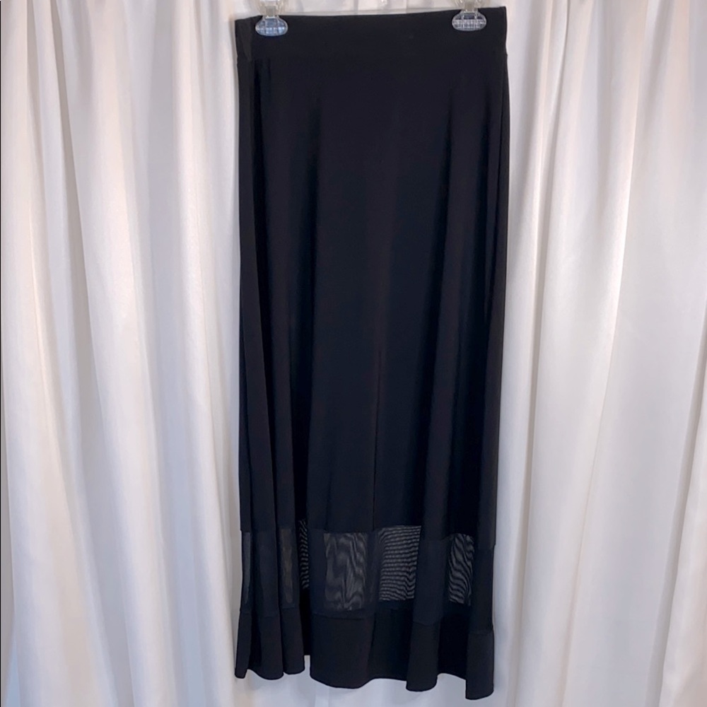 Jason Maxwell Elegant Black Maxi Skirt